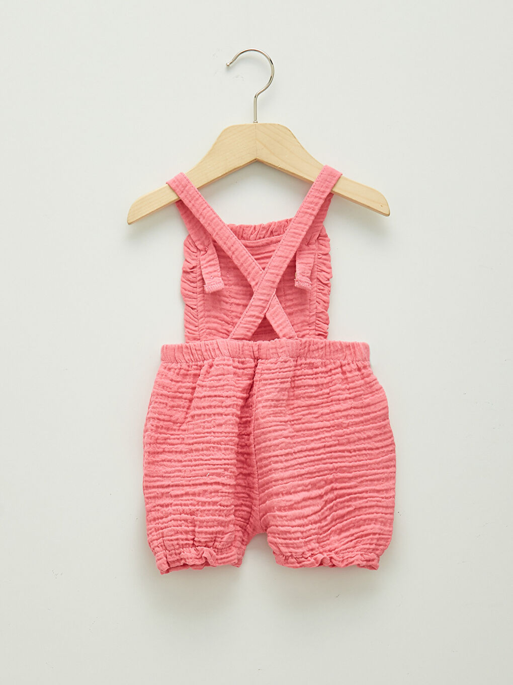 Square Neck Strappy Basic Baby Girl Jumpsuit-1