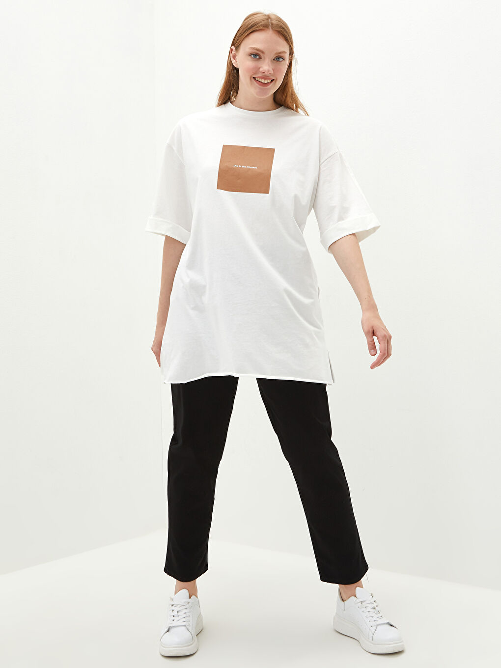 Siyah Beli Lastikli Comfort Fit Harem Gabardin Kadın Pantolon