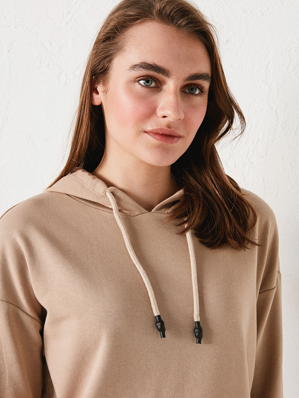 Plain Long Sleeve Women's Hoodie-3