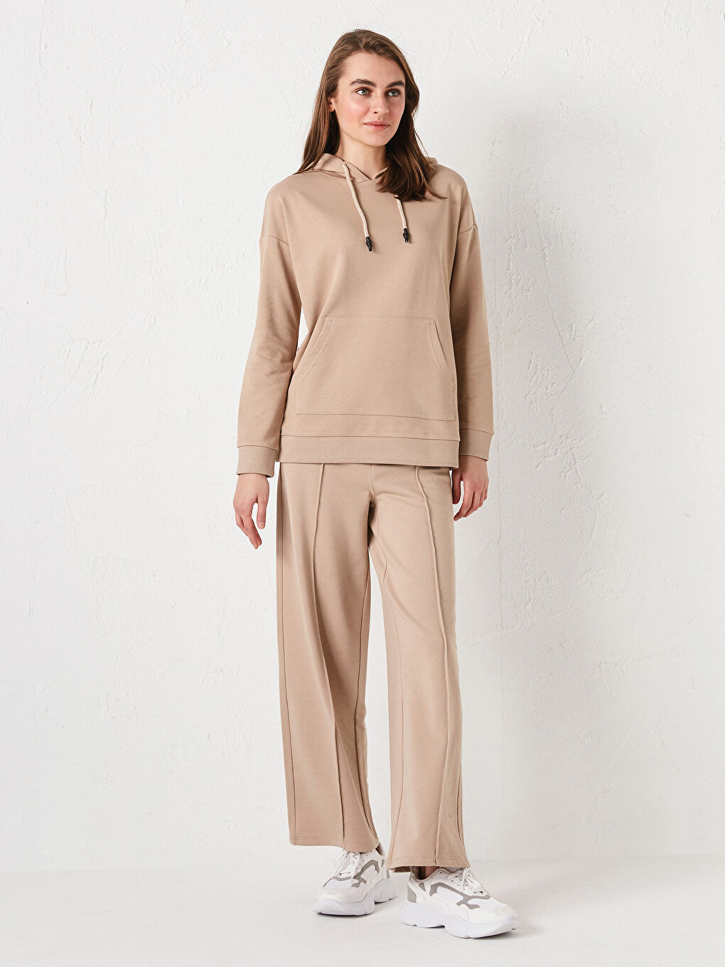 Plain Long Sleeve Women's Hoodie-4