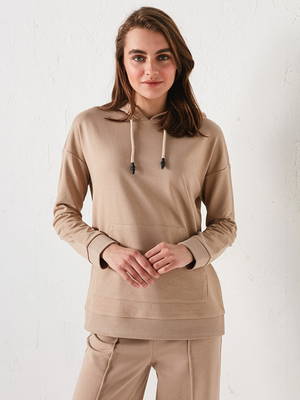 Plain Long Sleeve Women's Hoodie