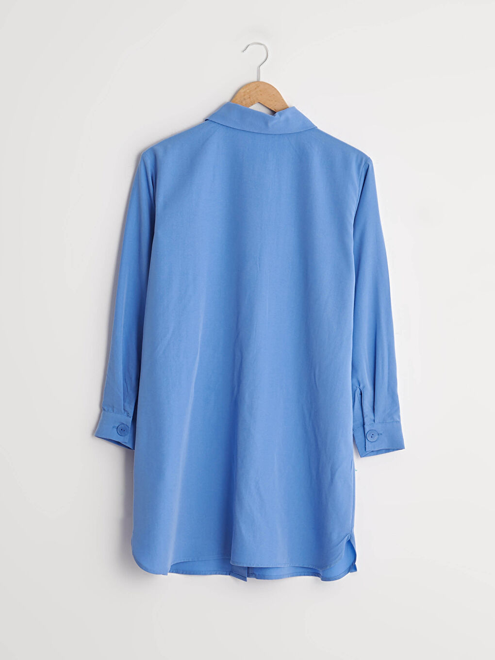 Plain Long Sleeve Oversize Women's Shirt Tunic-7