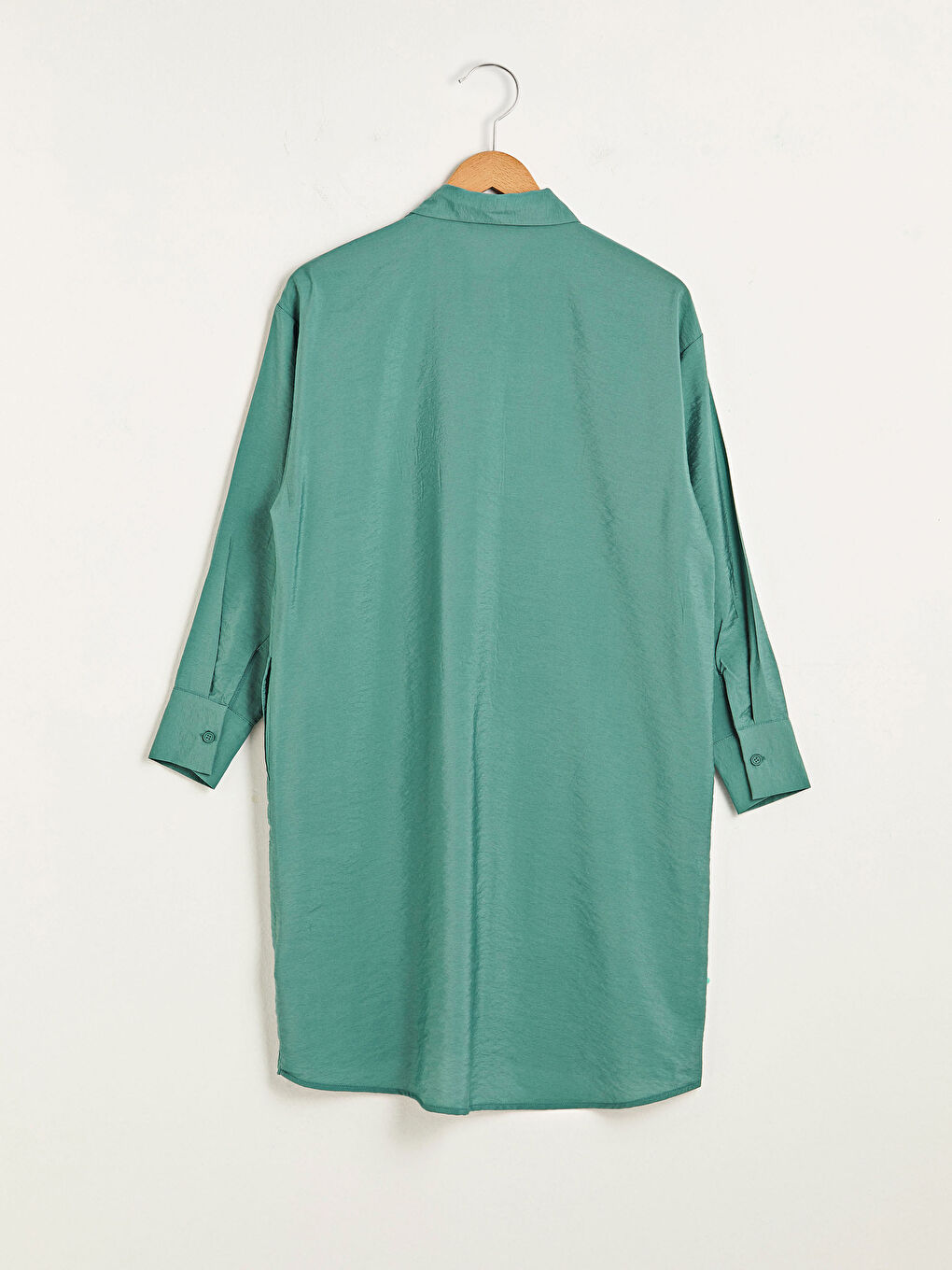 LCW Modest Plain Long Sleeve Oversize Women's Shirt Tunic -S1CK15Z8-RKG