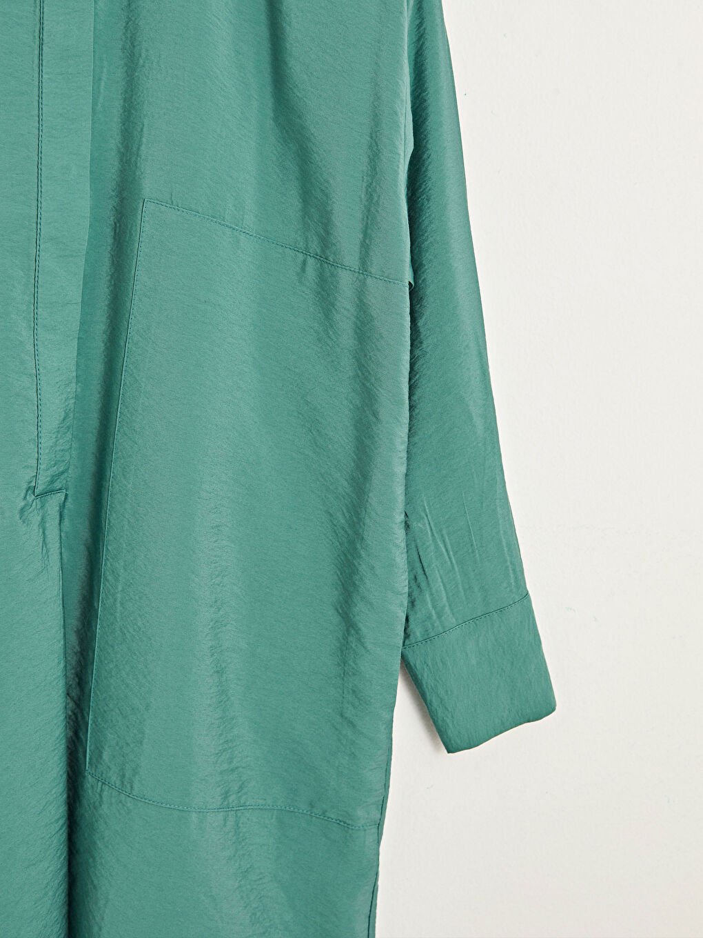 LCW Modest Plain Long Sleeve Oversize Women's Shirt Tunic -S1CK15Z8-RKG