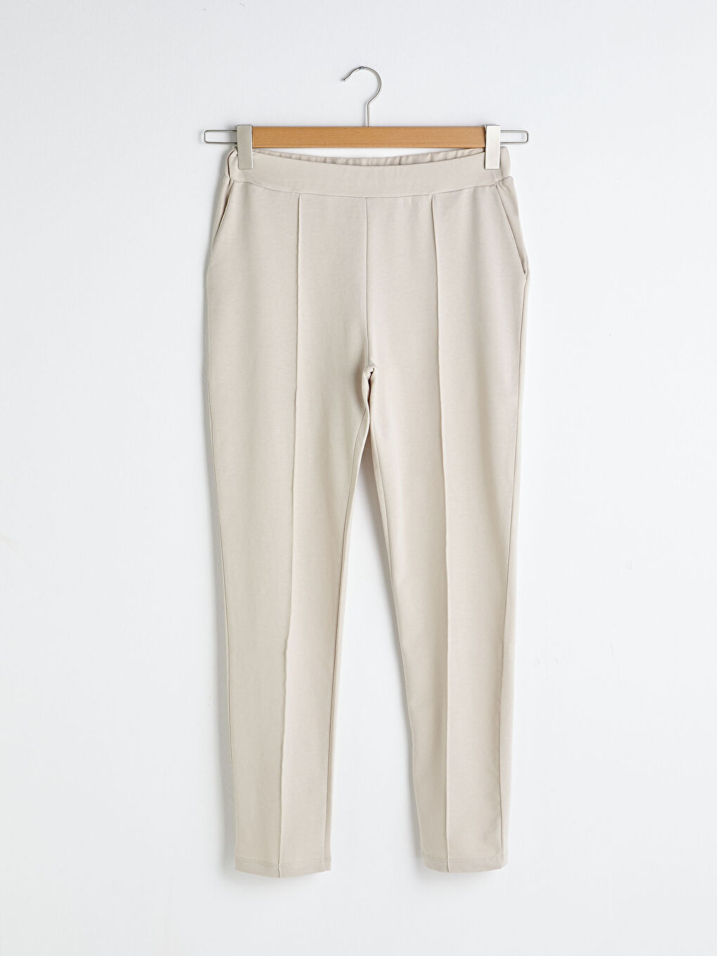 Gri Beli Lastikli Kadın Eşofman Alt-8