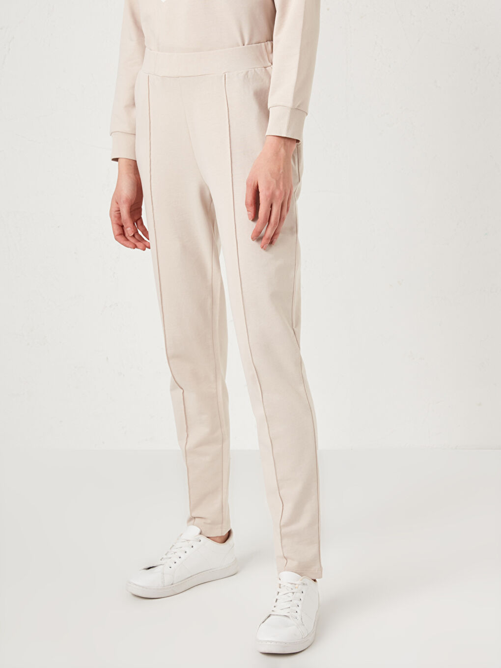 Gri Beli Lastikli Kadın Eşofman Alt-6