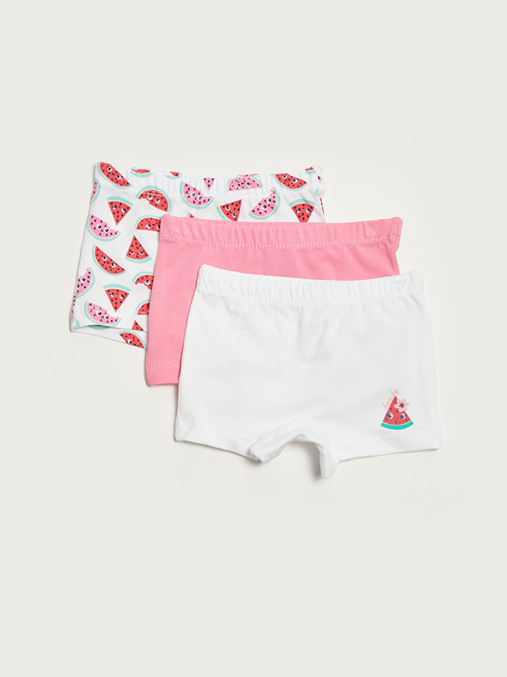 Boxer Bébé Fille en Coton à Taille Élastique Lot de 3