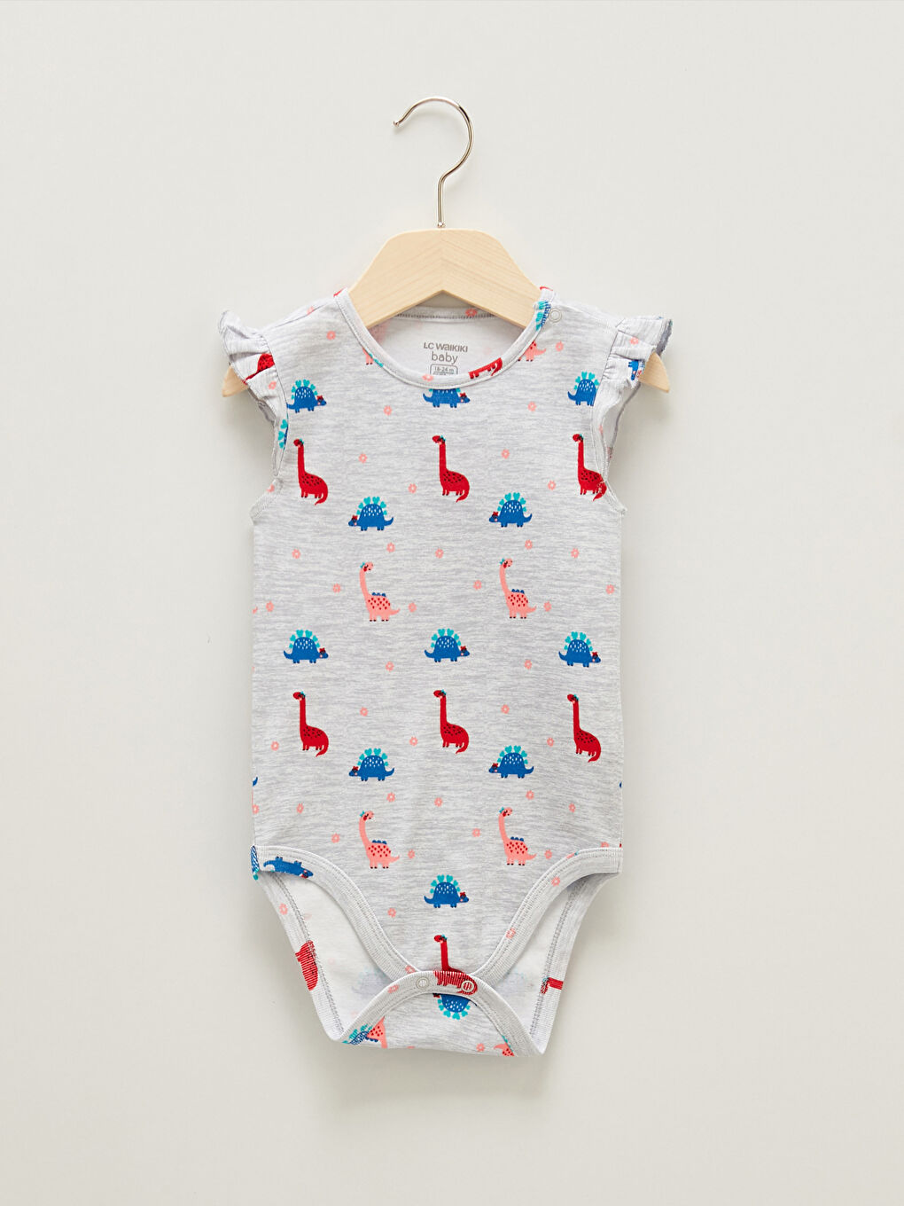 Body Bébé Fille Imprimé Col Rond Manches Courtes Avec Fermeture à Pression Lot de 2-3