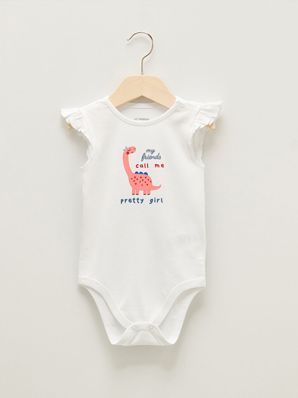 Body Bébé Fille Imprimé Col Rond Manches Courtes Avec Fermeture à Pression Lot de 2-1