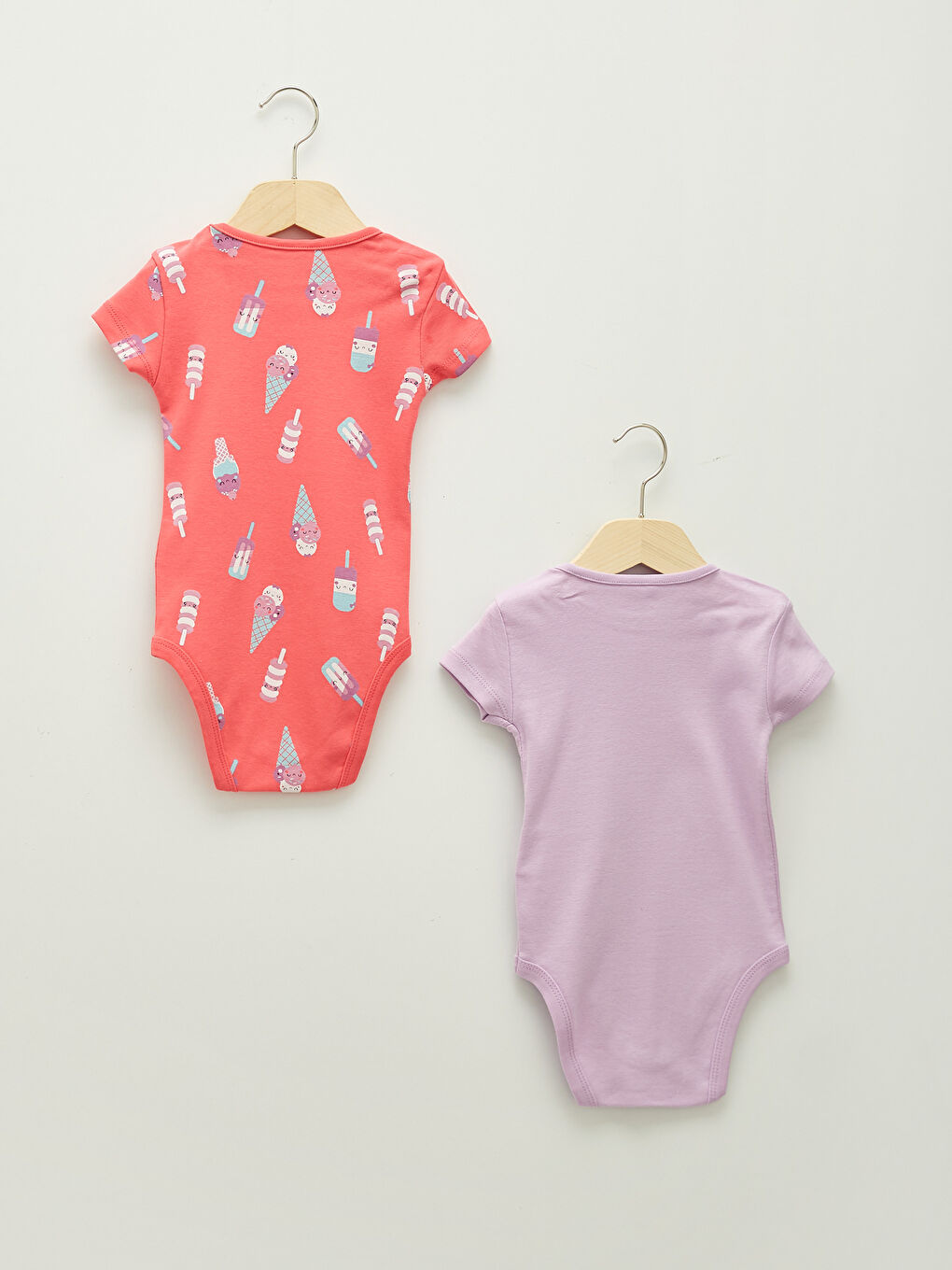 Body Bébé Unisexe Imprimé en Coton à Manches Courtes et Col Rond avec Boutons-Pression - Lot de 2-1