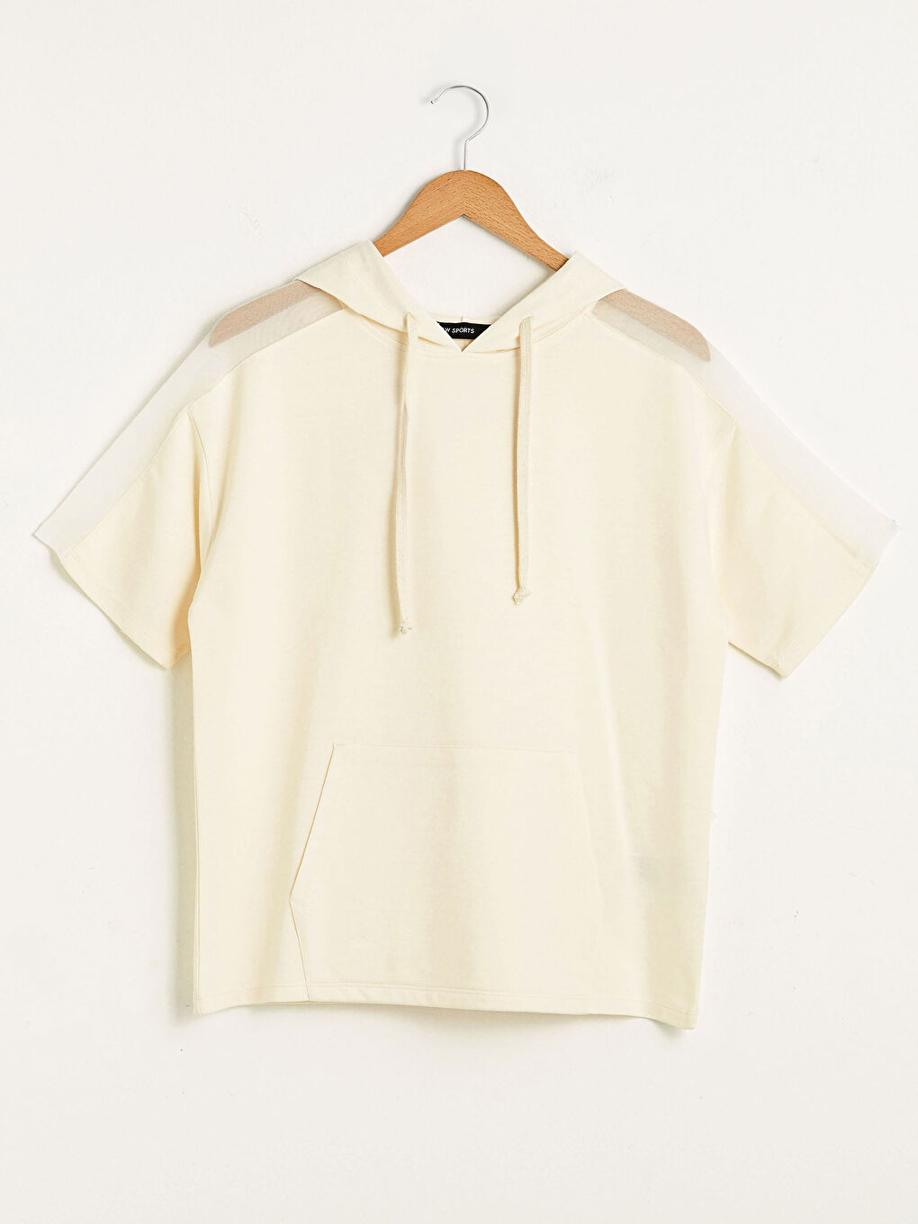 Kurzarm-Sport-T-Shirt mit Kapuze für Damen-7