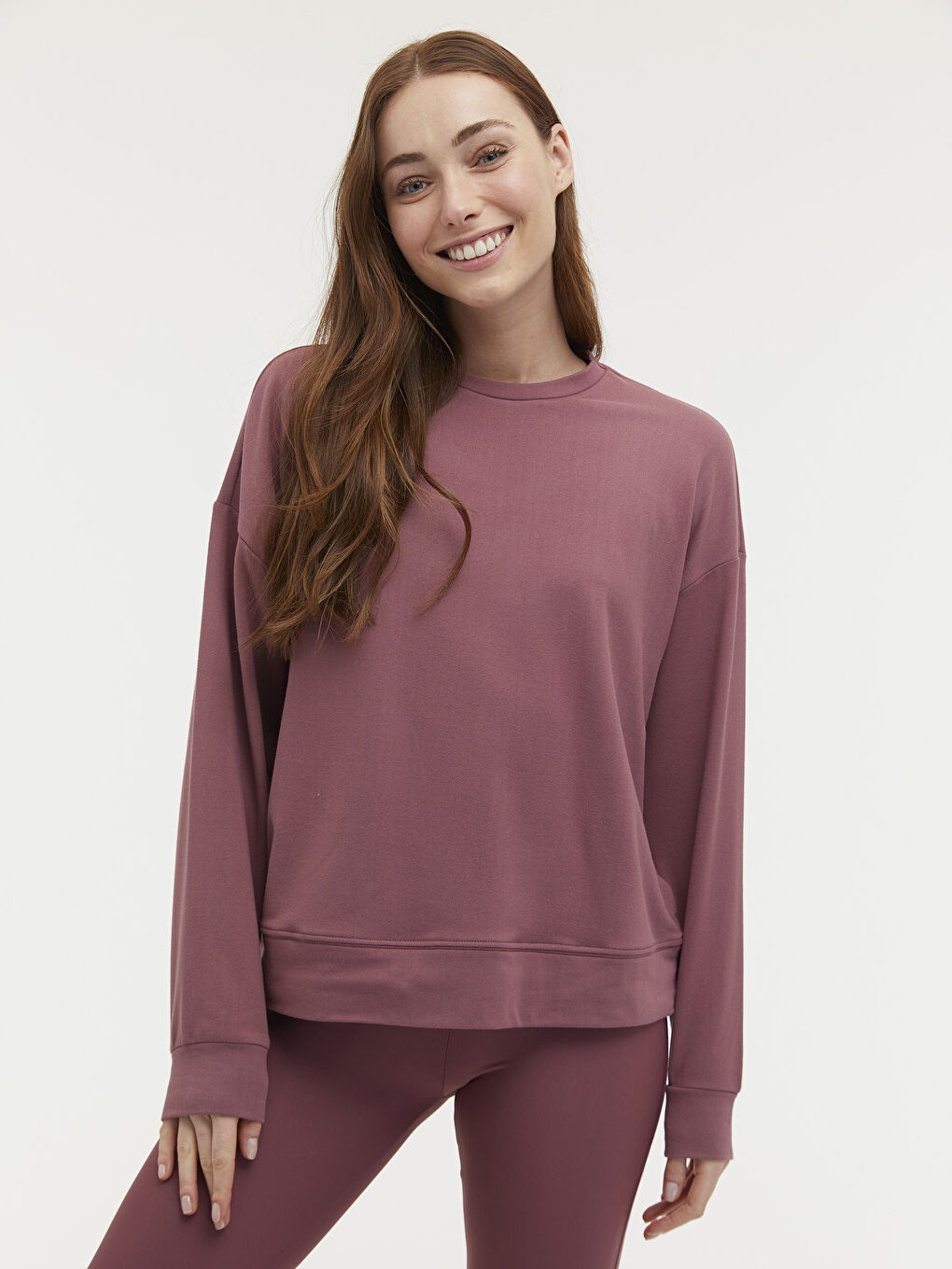 Sweat-shirt de Sport pour Femmes à Col Rond-4