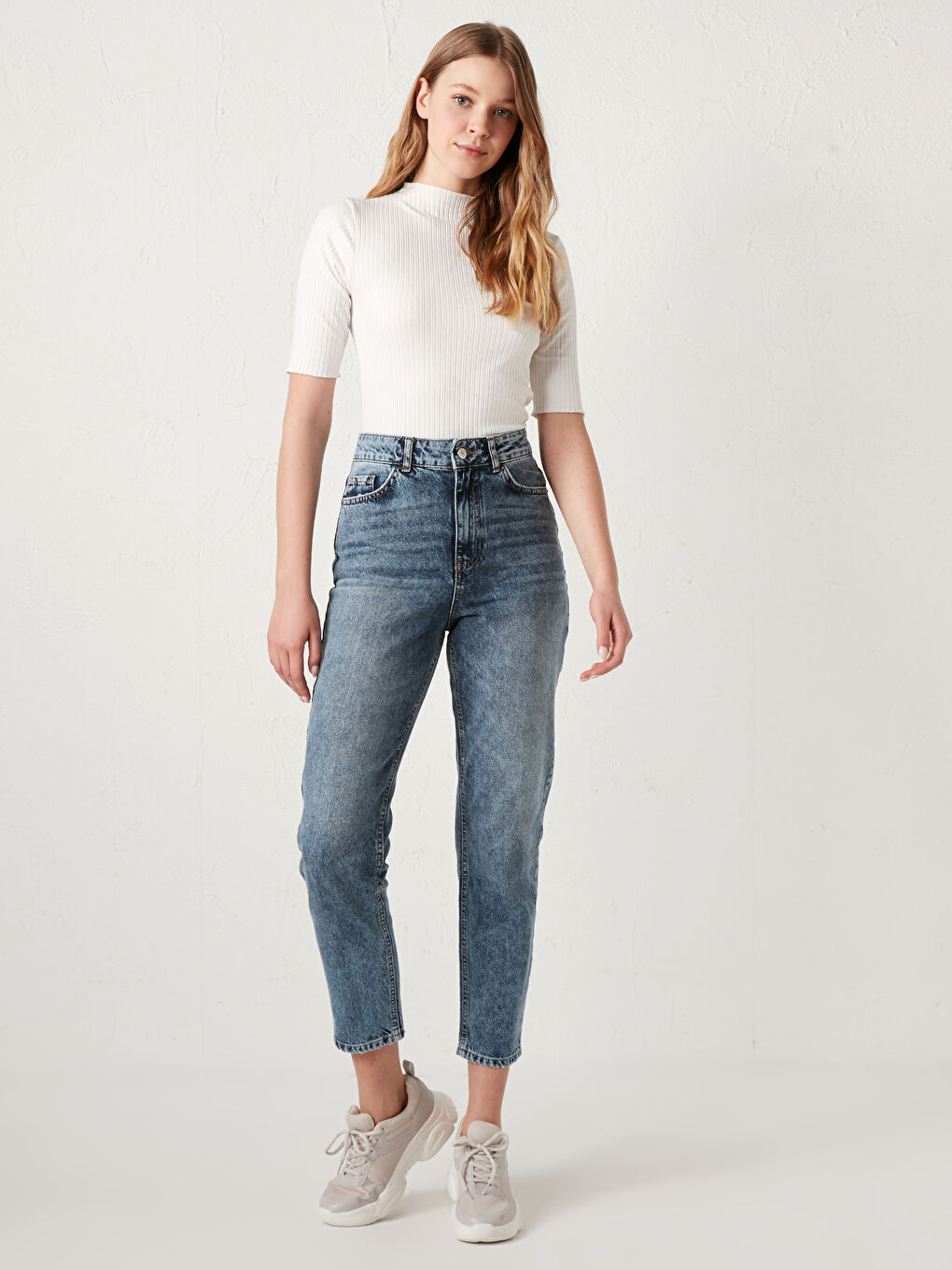 High Waist Women's Mom Fit Rodeo Jeans-6