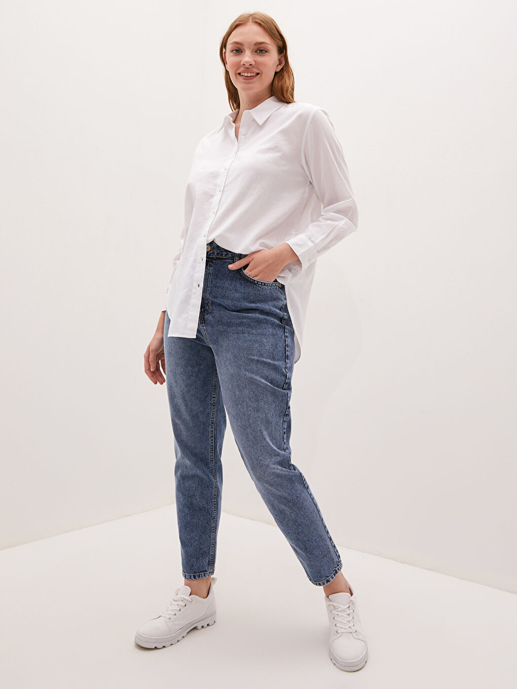 High Waist Women's Mom Fit Rodeo Jeans-2