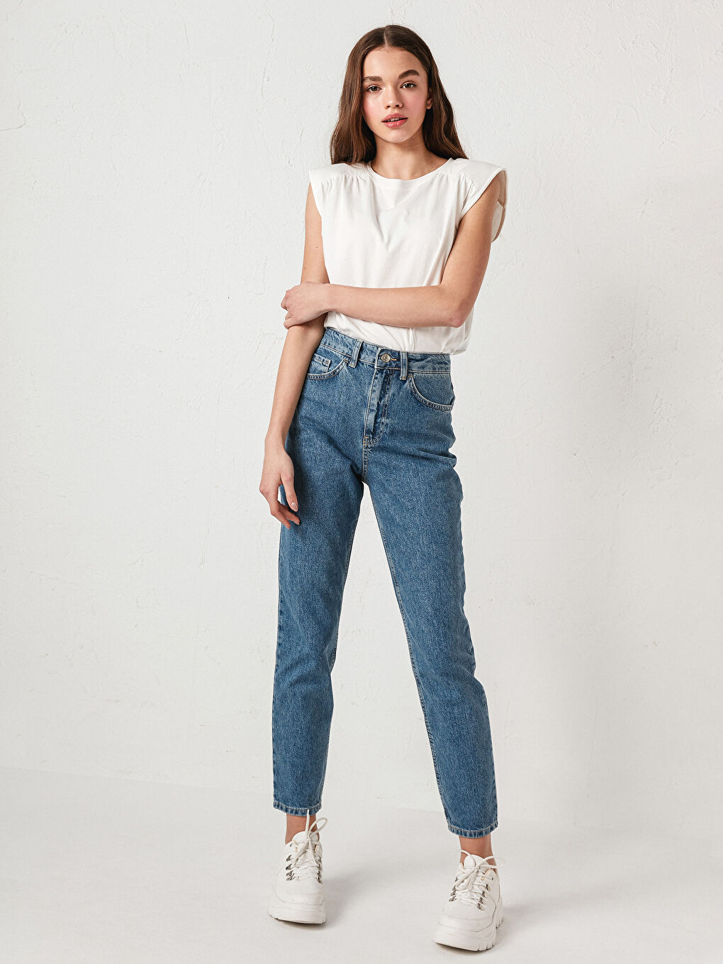 Джинси Родео з високою талією, мом фіт, довжина до щиколотки-2