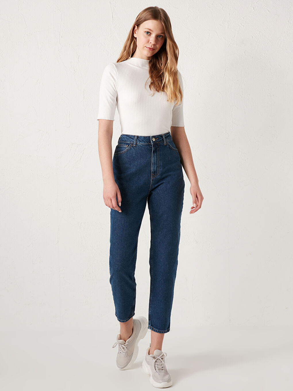 LCW Jeans High Waist Mom Fit Ankle Length Jeans -S1CM51Z8-507