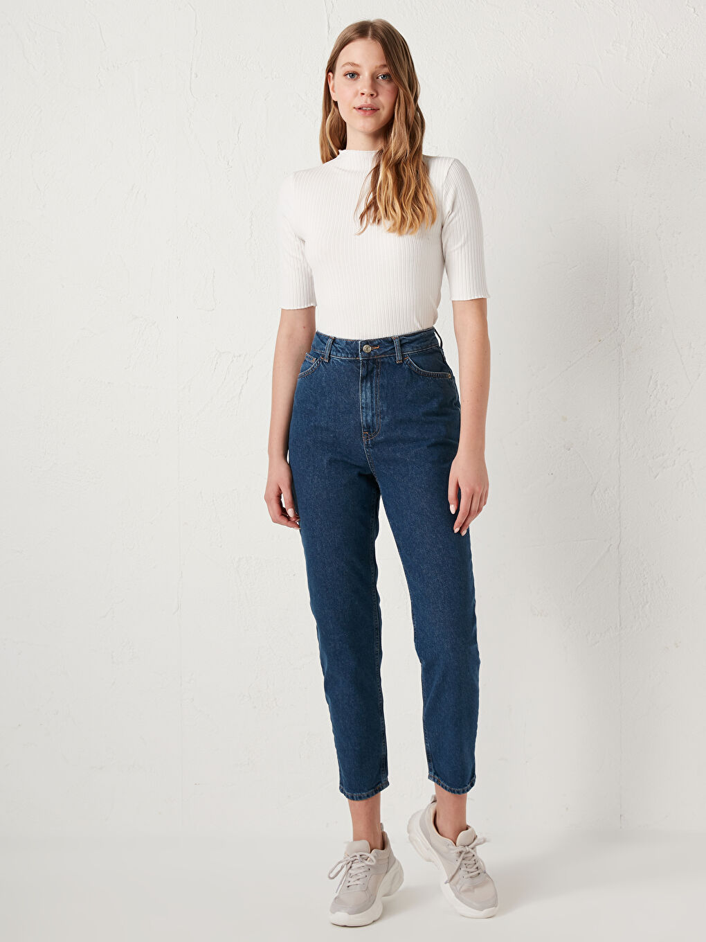 LCW Jeans High Waist Mom Fit Ankle Length Jeans -S1CM51Z8-507