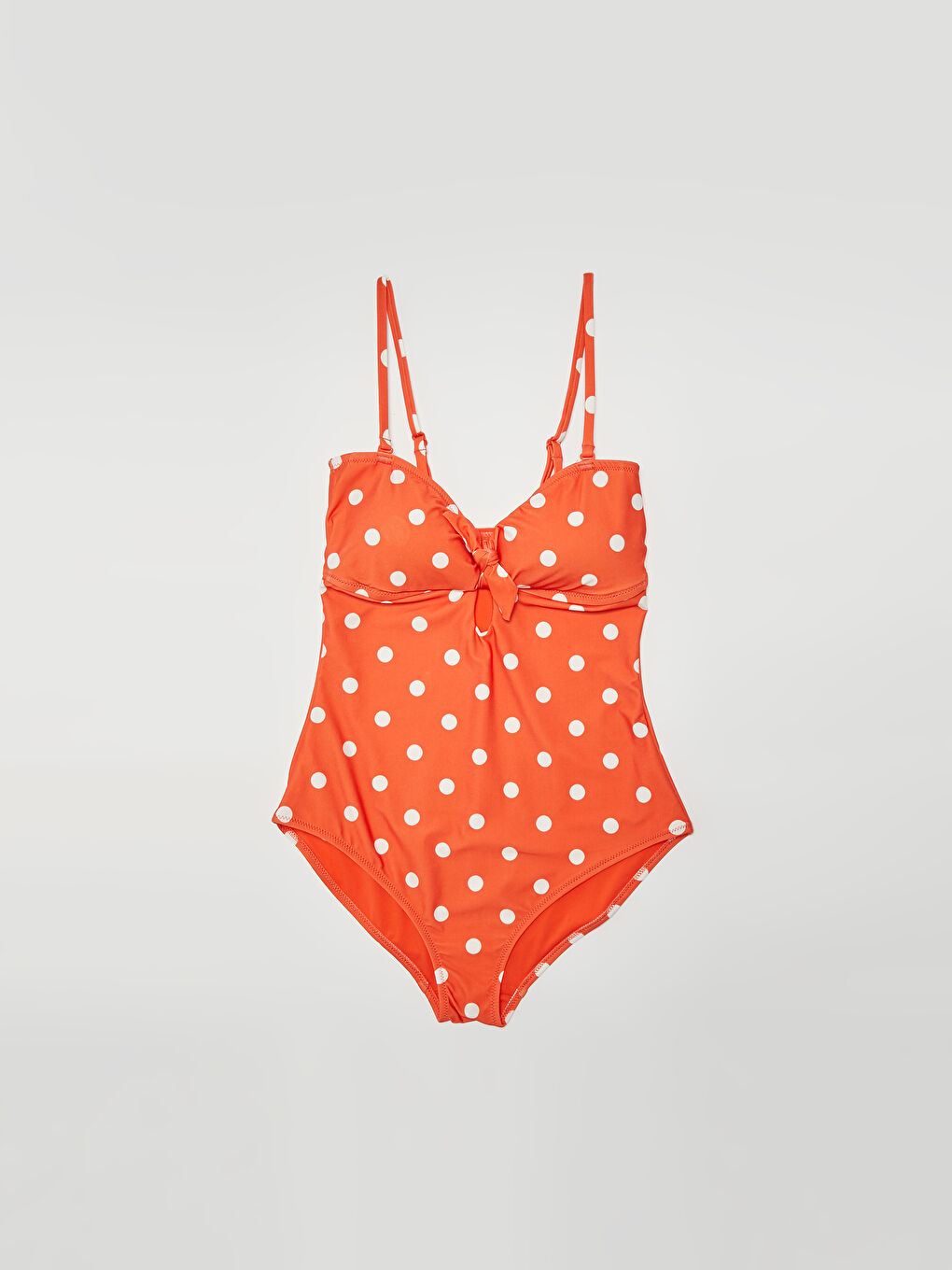 Maillot de Bain Pour Femmes À Pois Avec Bretelles Et Nœud