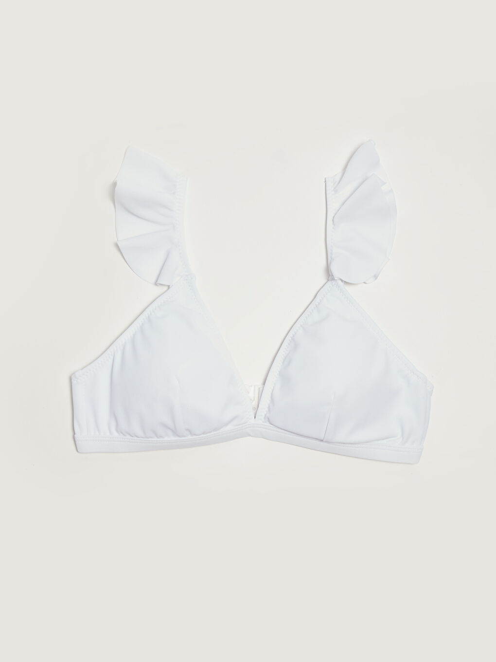 Top Bikini cu Detaliu Volănaș pentru Femei