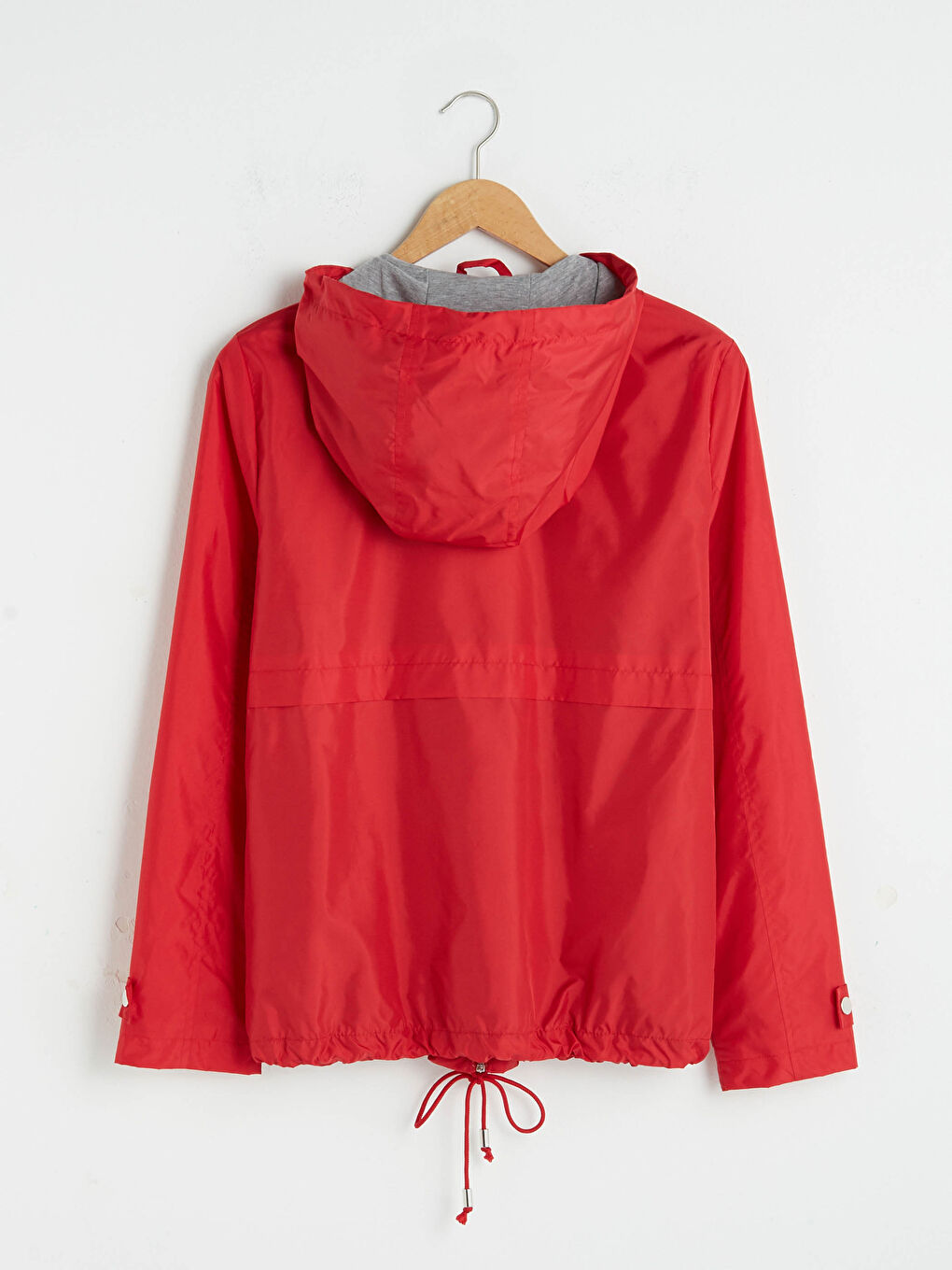 Kırmızı Kapüşonlu İnce Yağmurluk-7