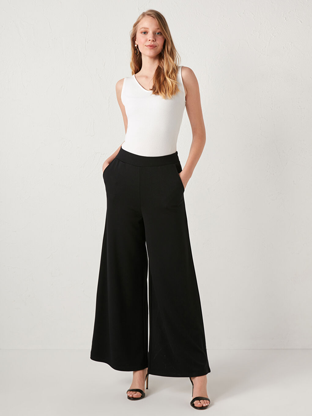 Elastic Waist Trousers Skirt