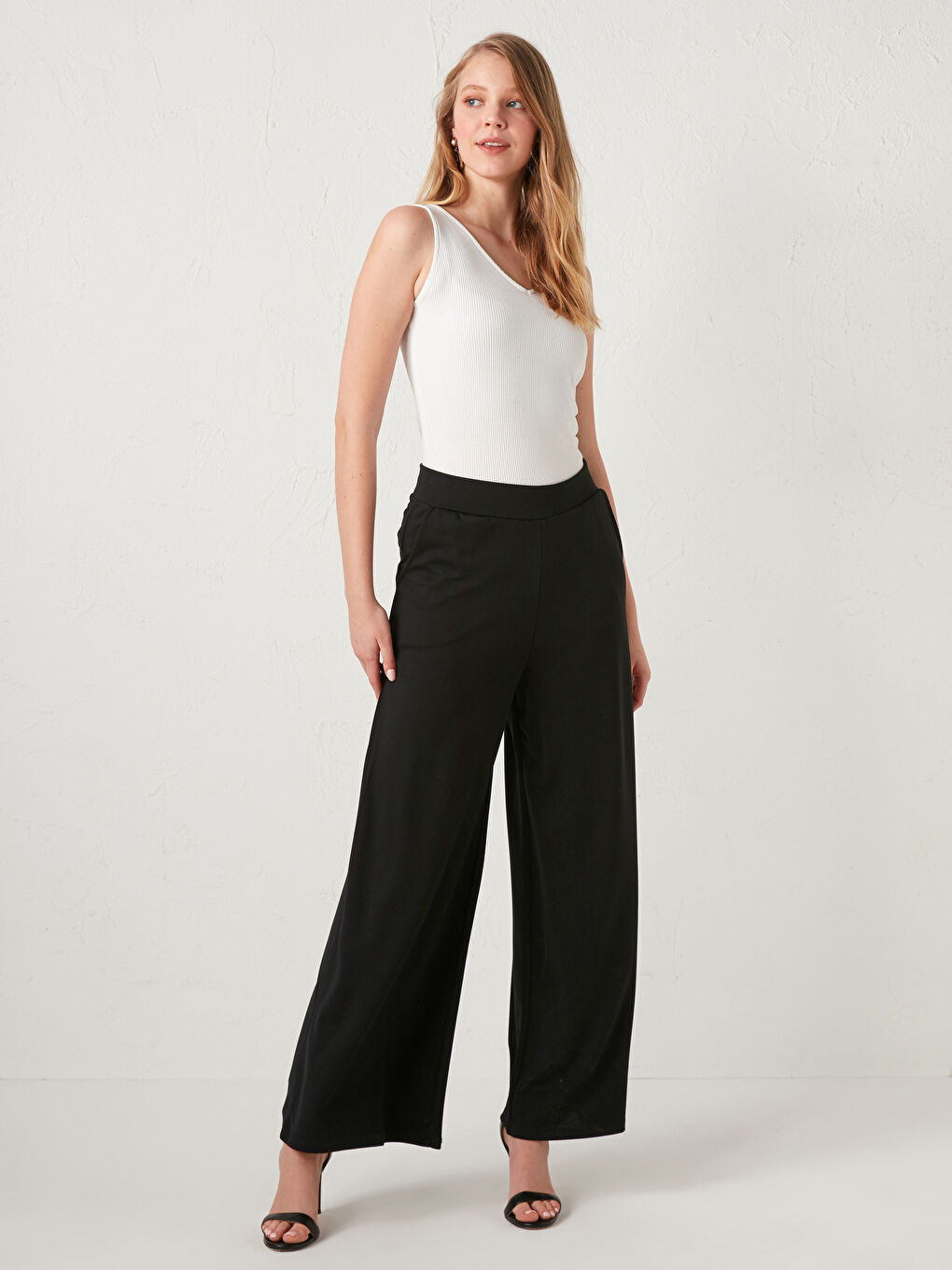 Elastic Waist Trousers Skirt-1