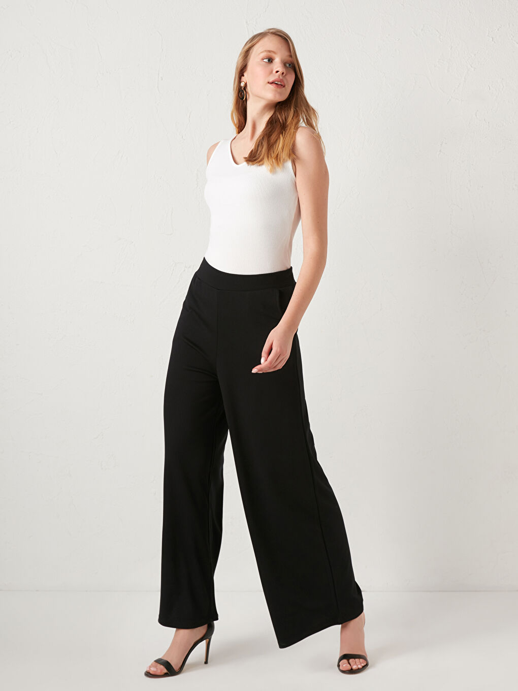 Elastic Waist Trousers Skirt-2
