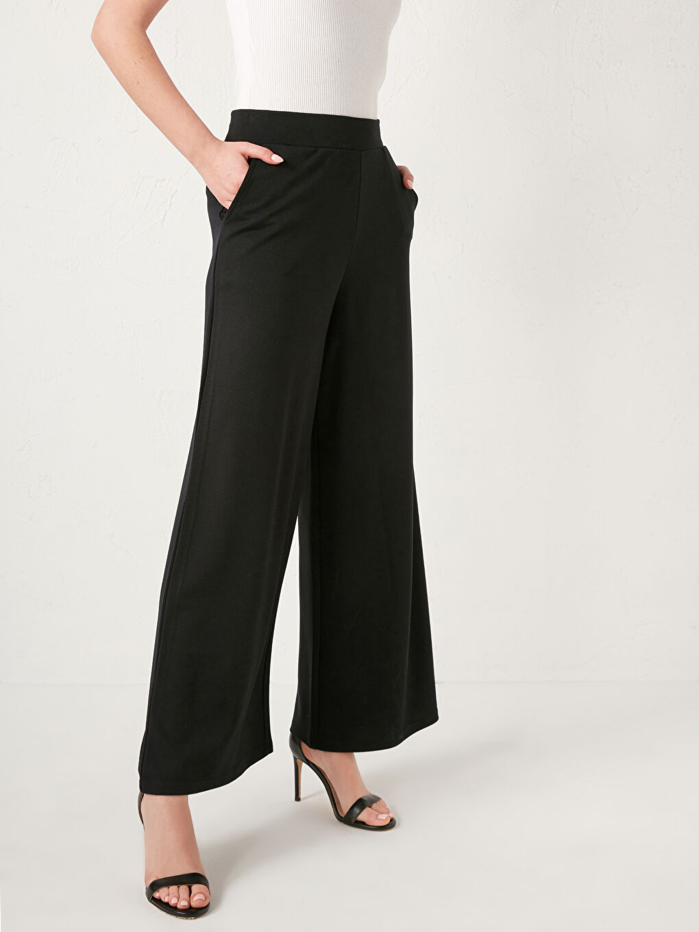 Elastic Waist Trousers Skirt-3