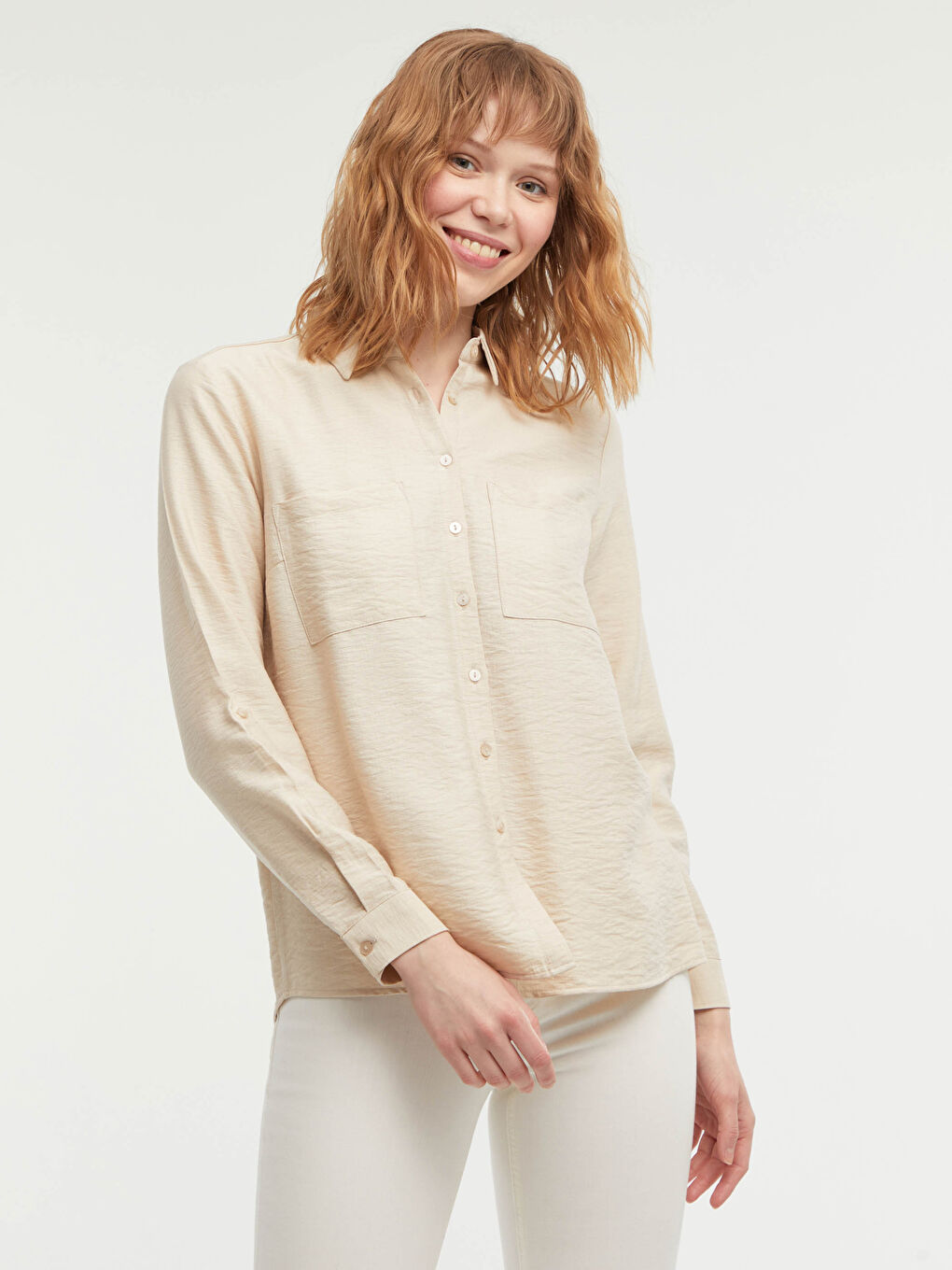 Pocket Detailed Long Sleeve Shirt-4