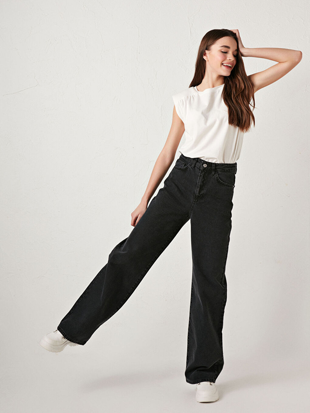 Siyah Rodeo Jean Pantolon