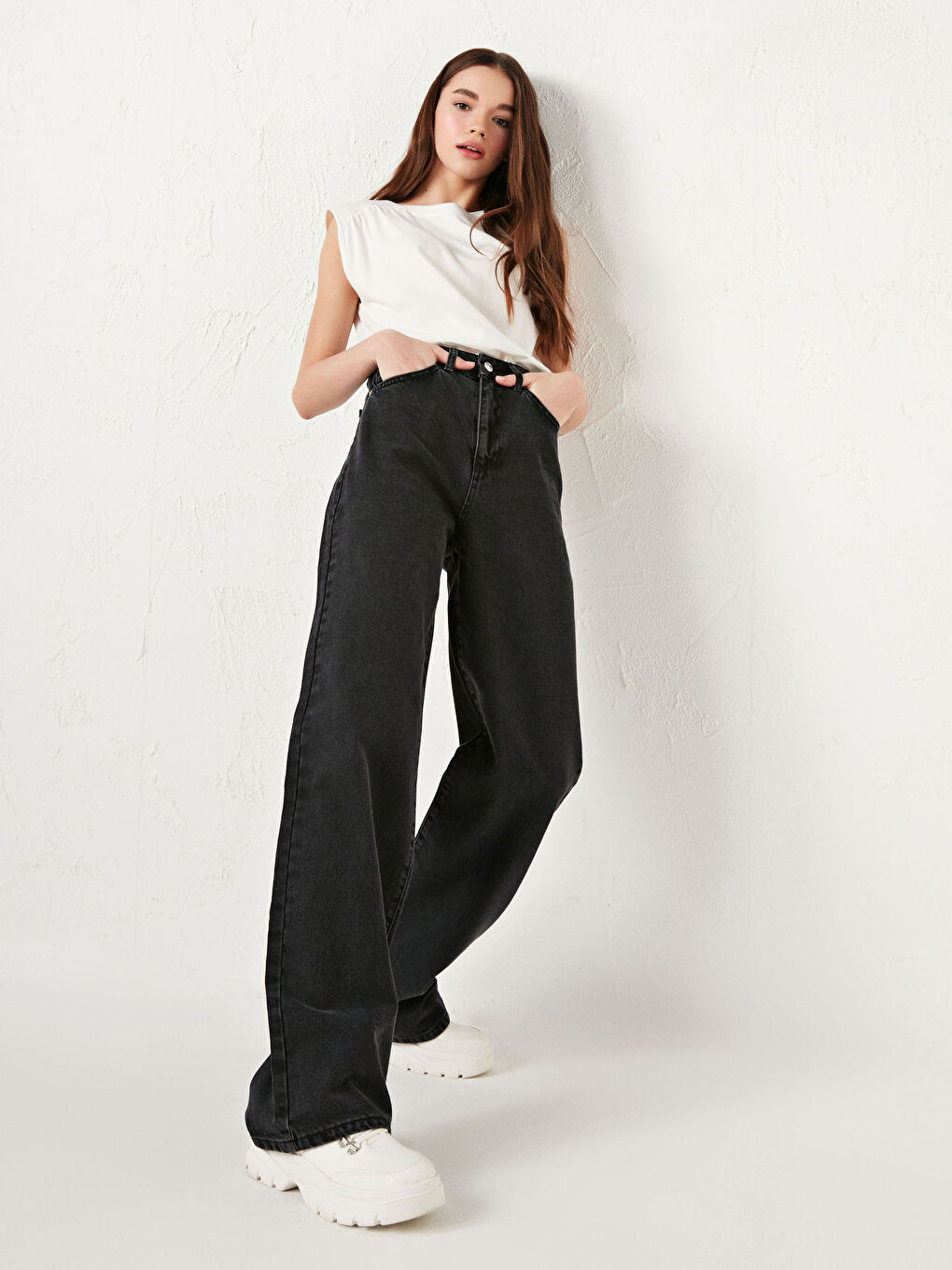 Siyah Rodeo Jean Pantolon-1