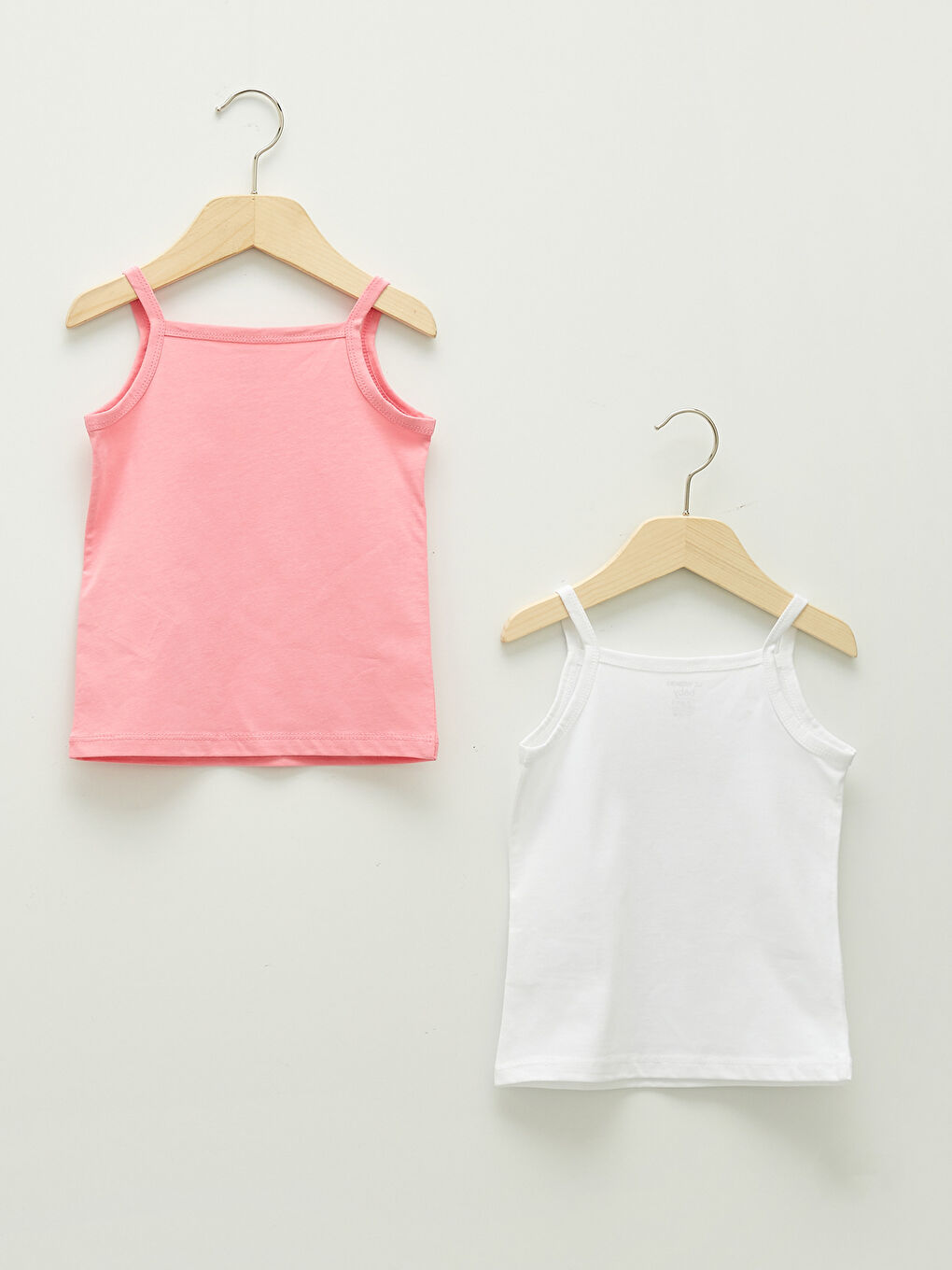 Square Collar Strappy Baby Girls' Vest 2 Pack-1