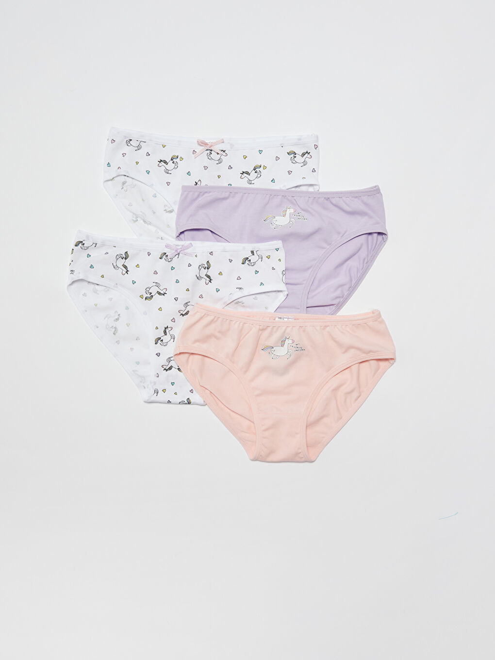 سراويل داخلية قطنية مطبوعة للبنات - عبوة من 4 قطع