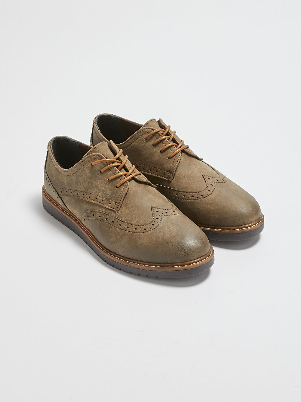 Bej Bağcıklı Erkek Klasik Ayakkabı