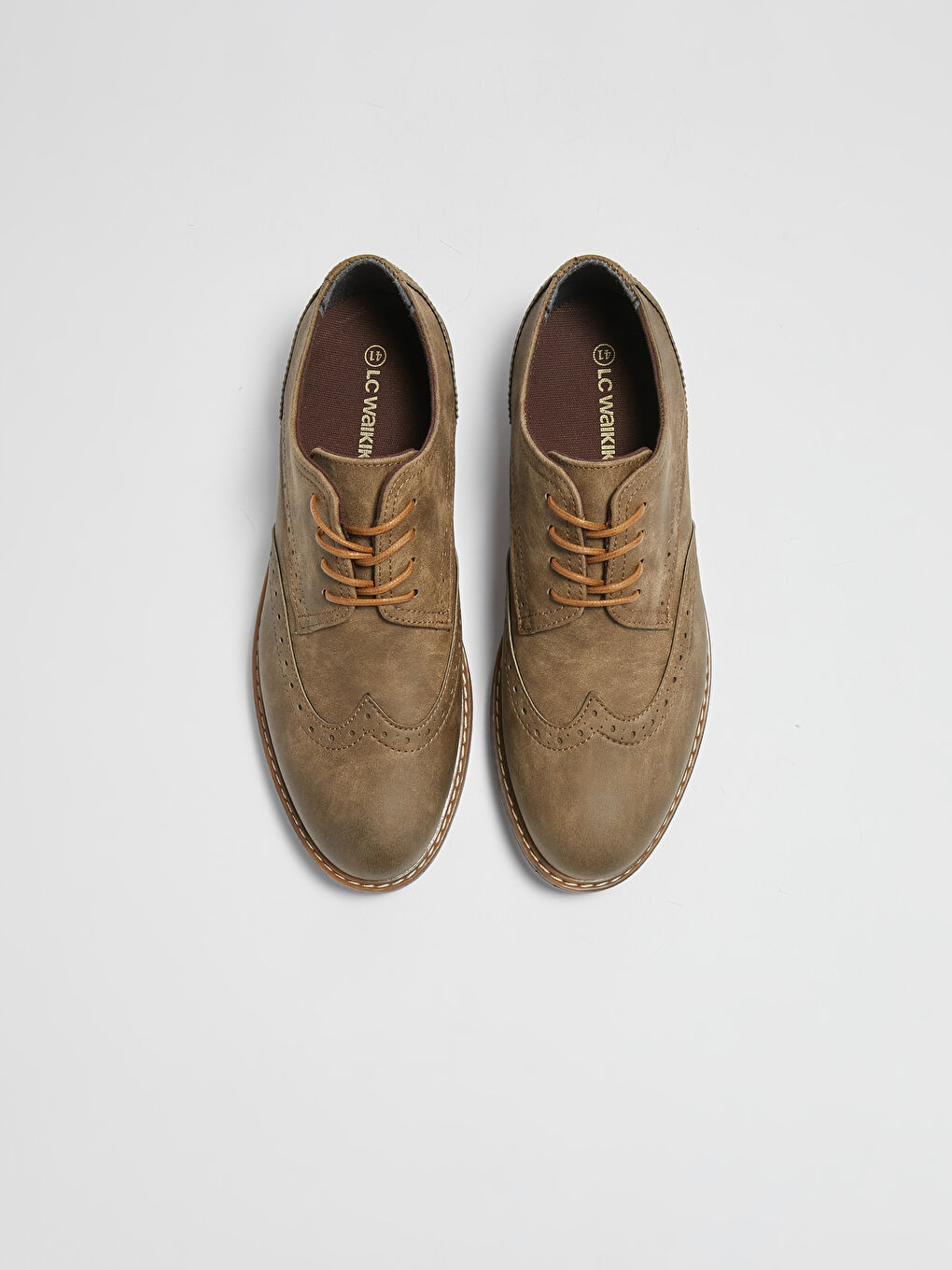 Bej Bağcıklı Erkek Klasik Ayakkabı-4