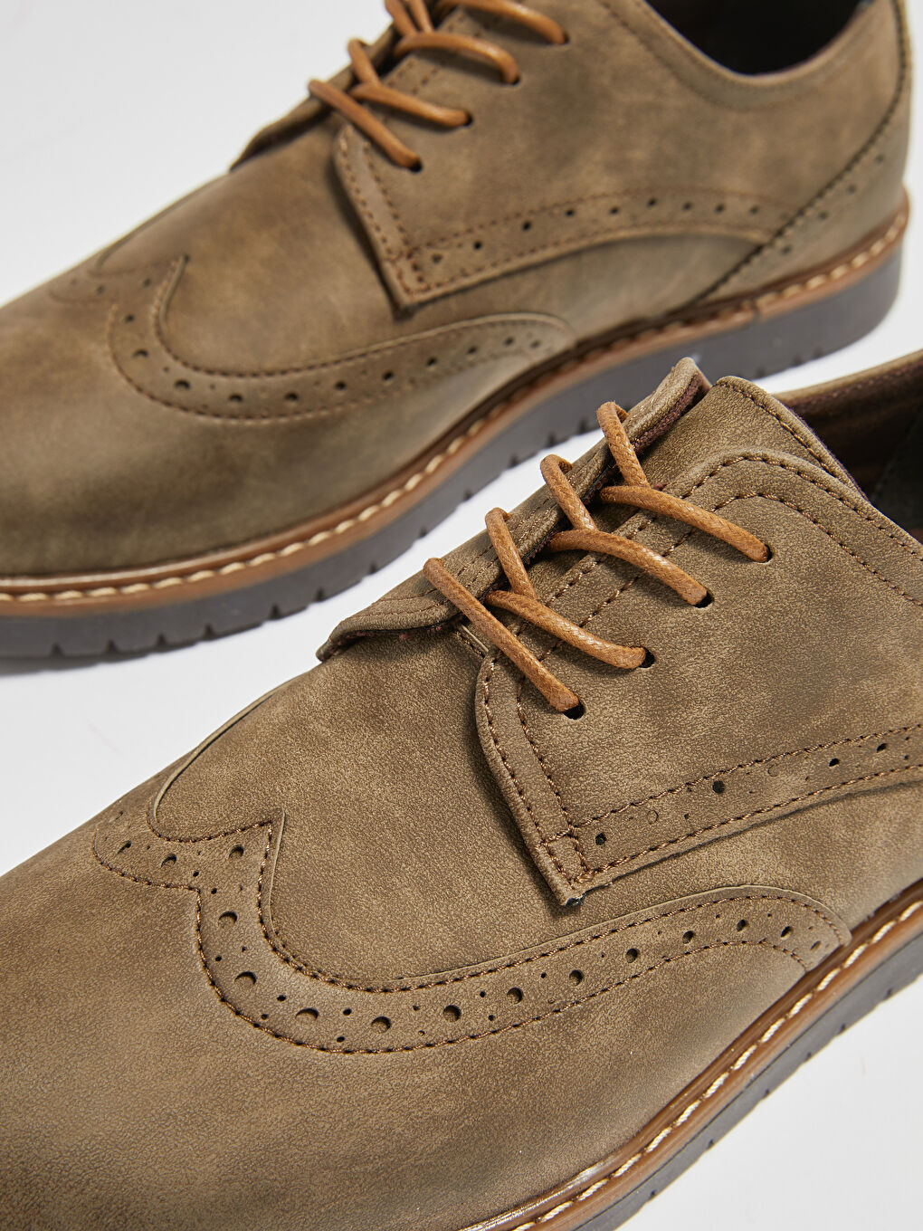 Bej Bağcıklı Erkek Klasik Ayakkabı-6