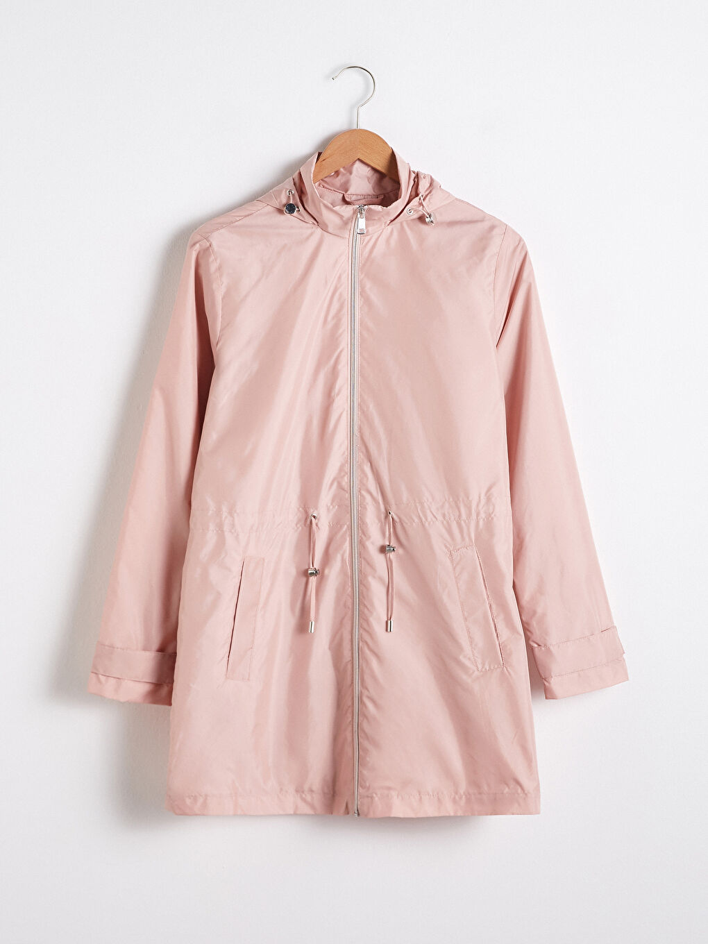 Дъждобран с качулка и цип-6