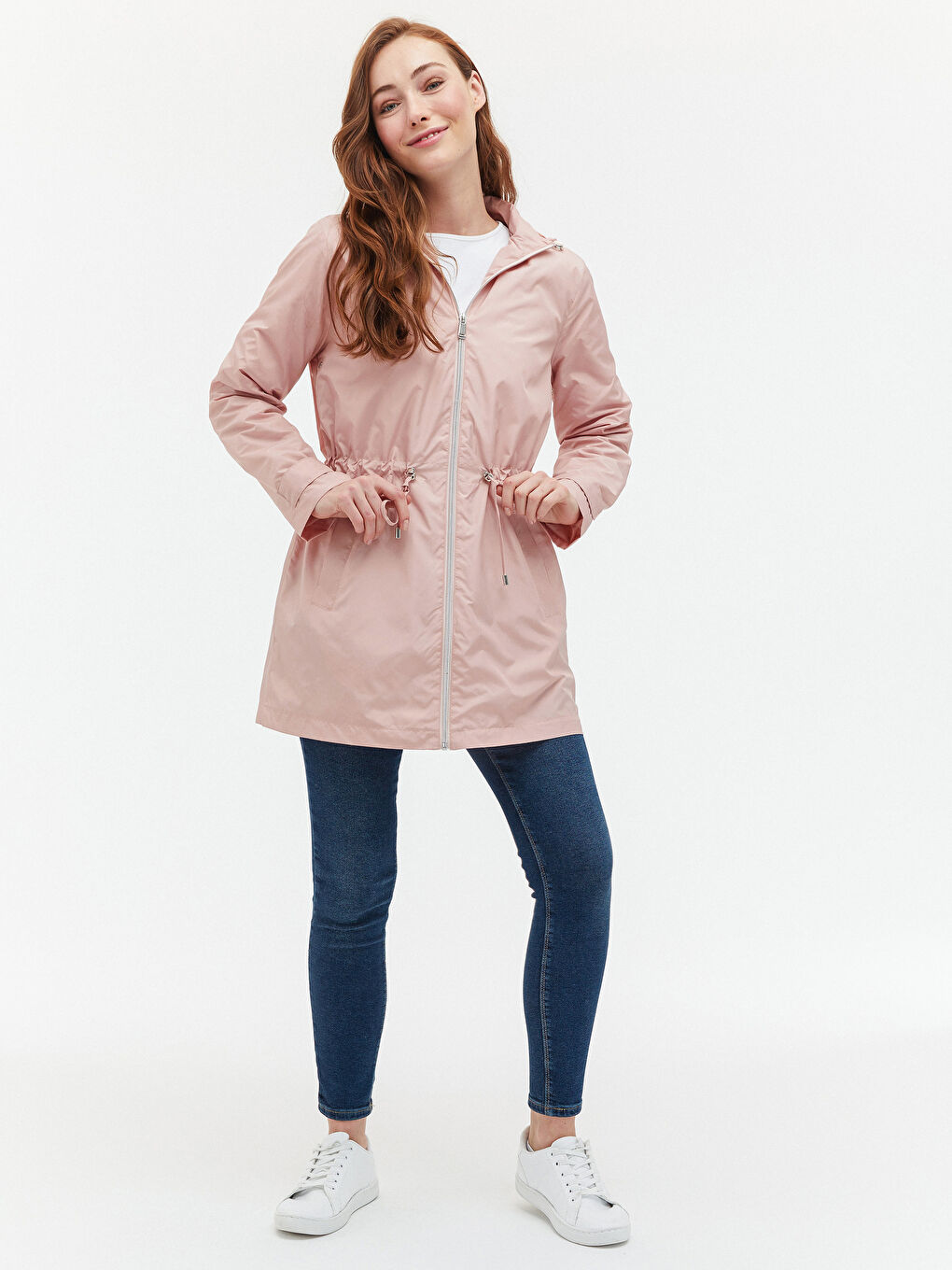 Дъждобран с качулка и цип-2