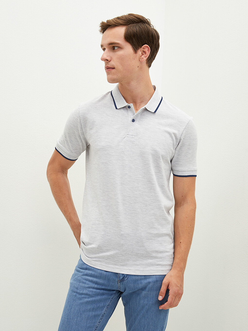 Mashkull Gri T-shirt-1