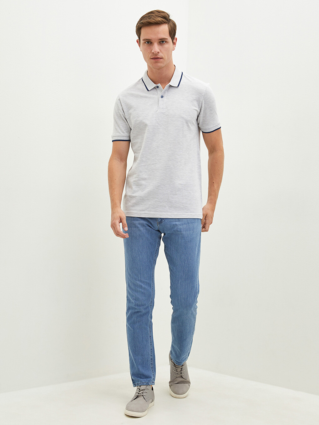 Mashkull Gri T-shirt-2