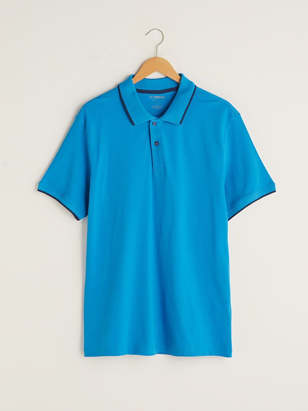 Polo Neck Short Sleeve Pique Men's T-Shirt-5
