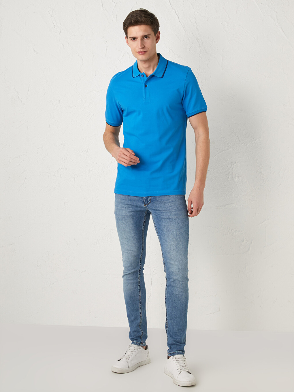 Πόλο Λαιμός Κοντό Μανίκι Πικέ Ανδρικό T-shirt-2