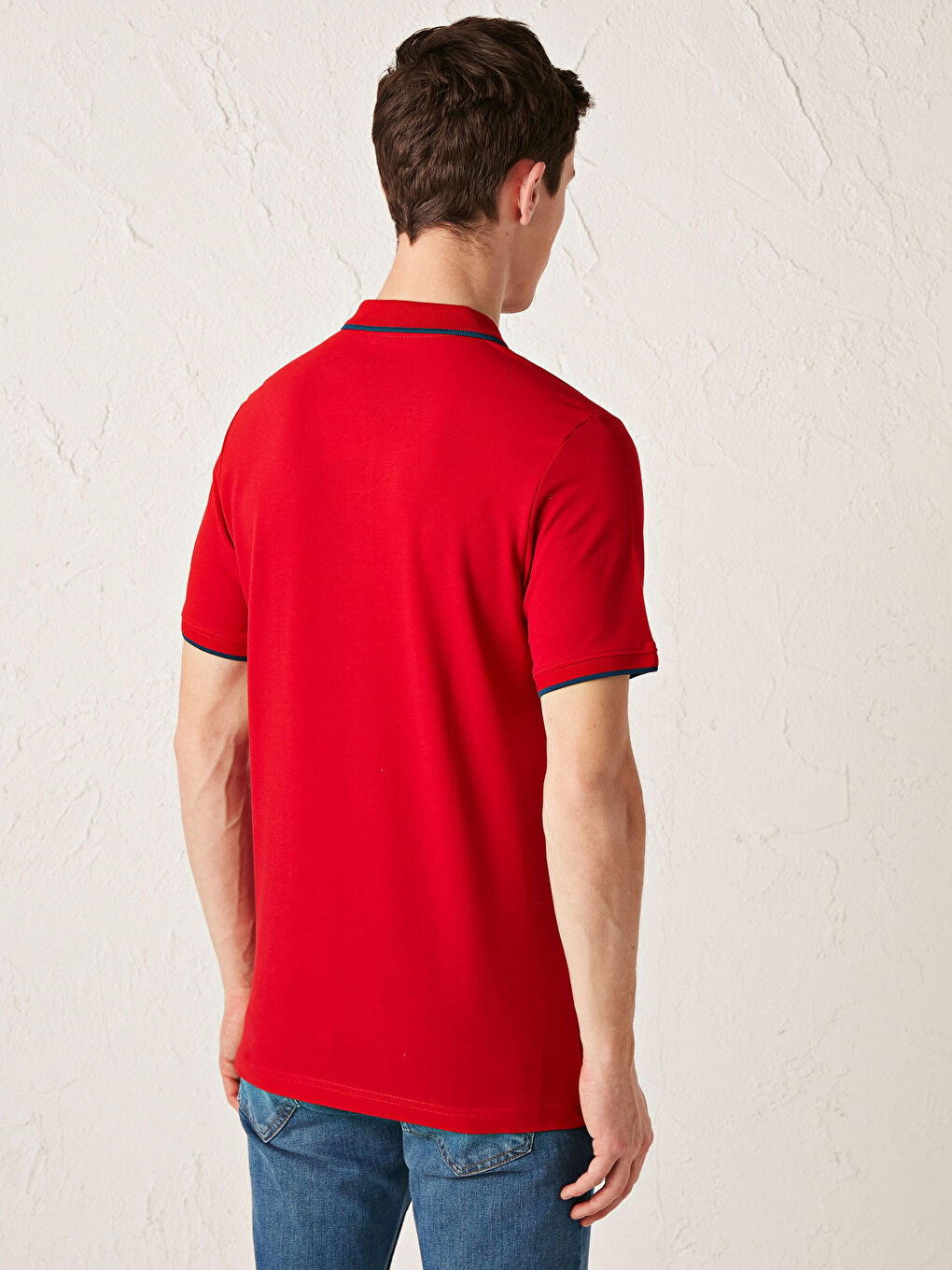 Tricou Polo Guler Mânecă Scurtă Pique pentru Bărbați-2