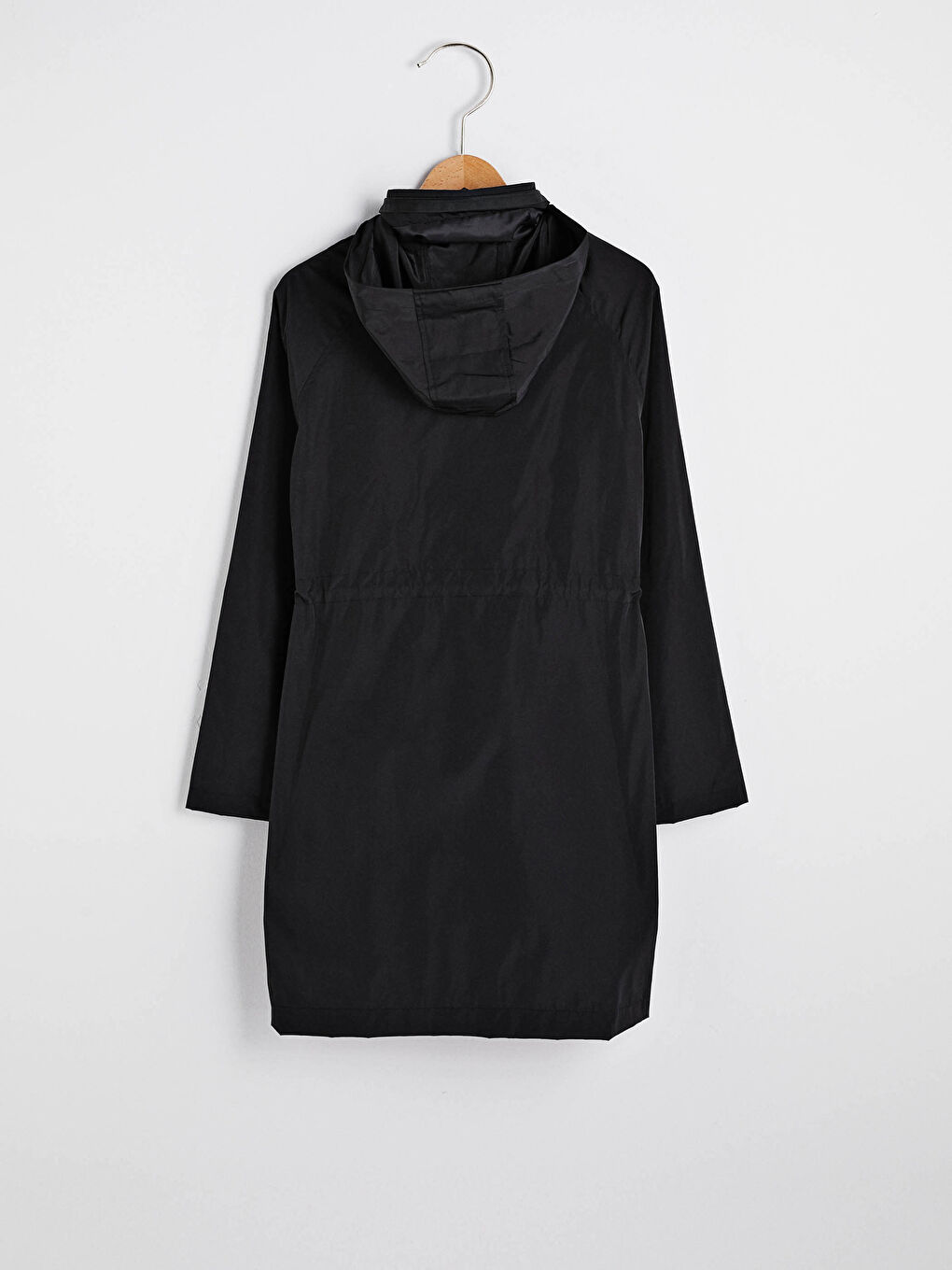 Әйелдерге арналған ұзын жеңді биік жағалы қалтасы бар жаңбырға арналған күрте-7