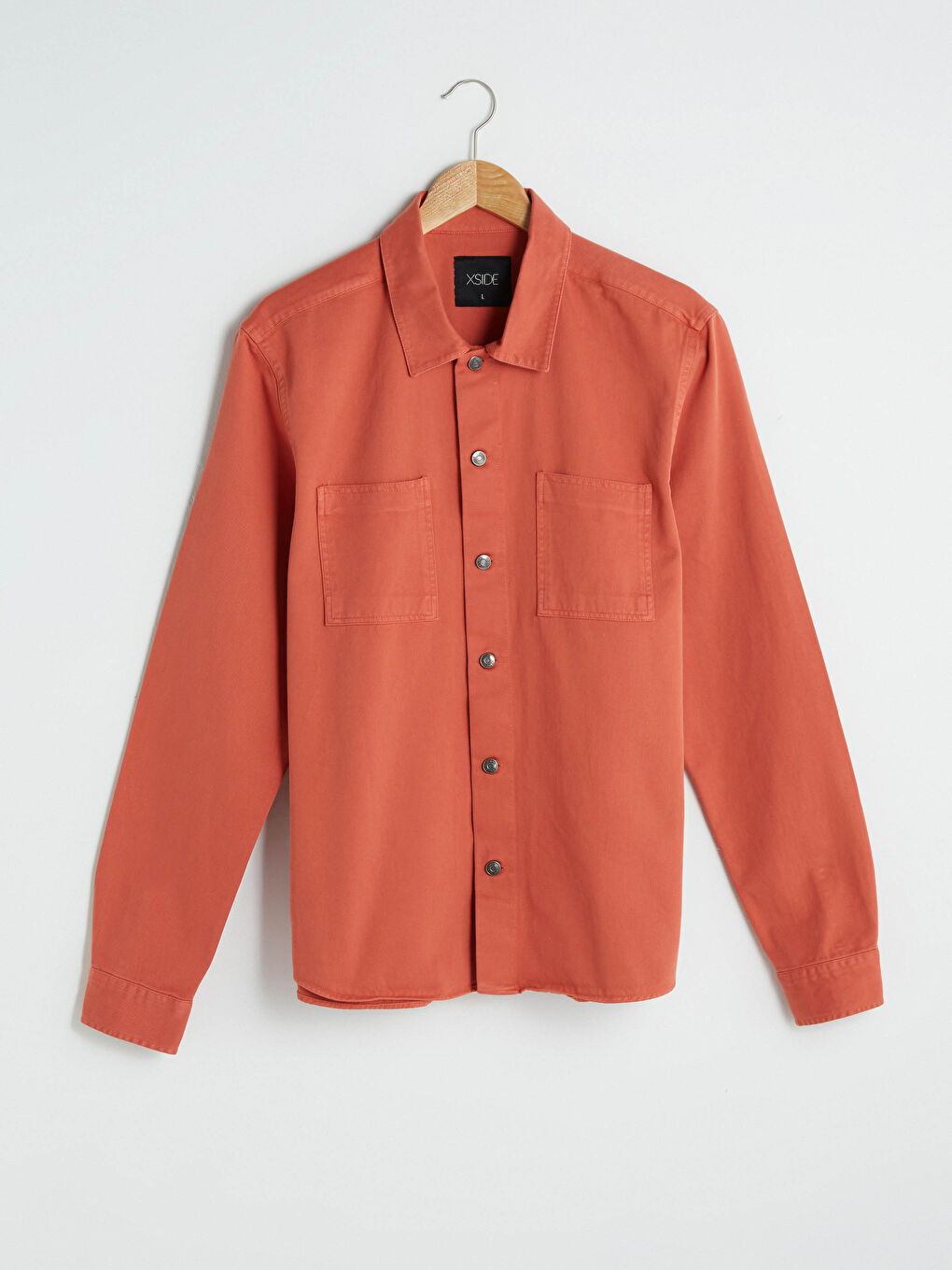 Turuncu Regular Fit Uzun Kollu Erkek Gömlek