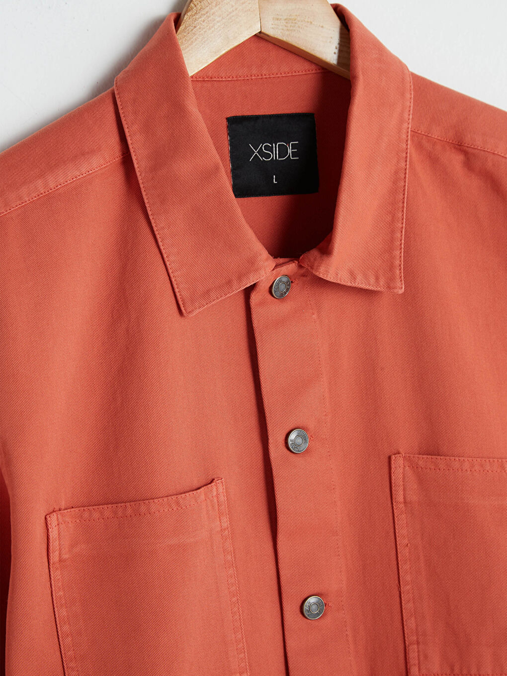 Turuncu Regular Fit Uzun Kollu Erkek Gömlek-1