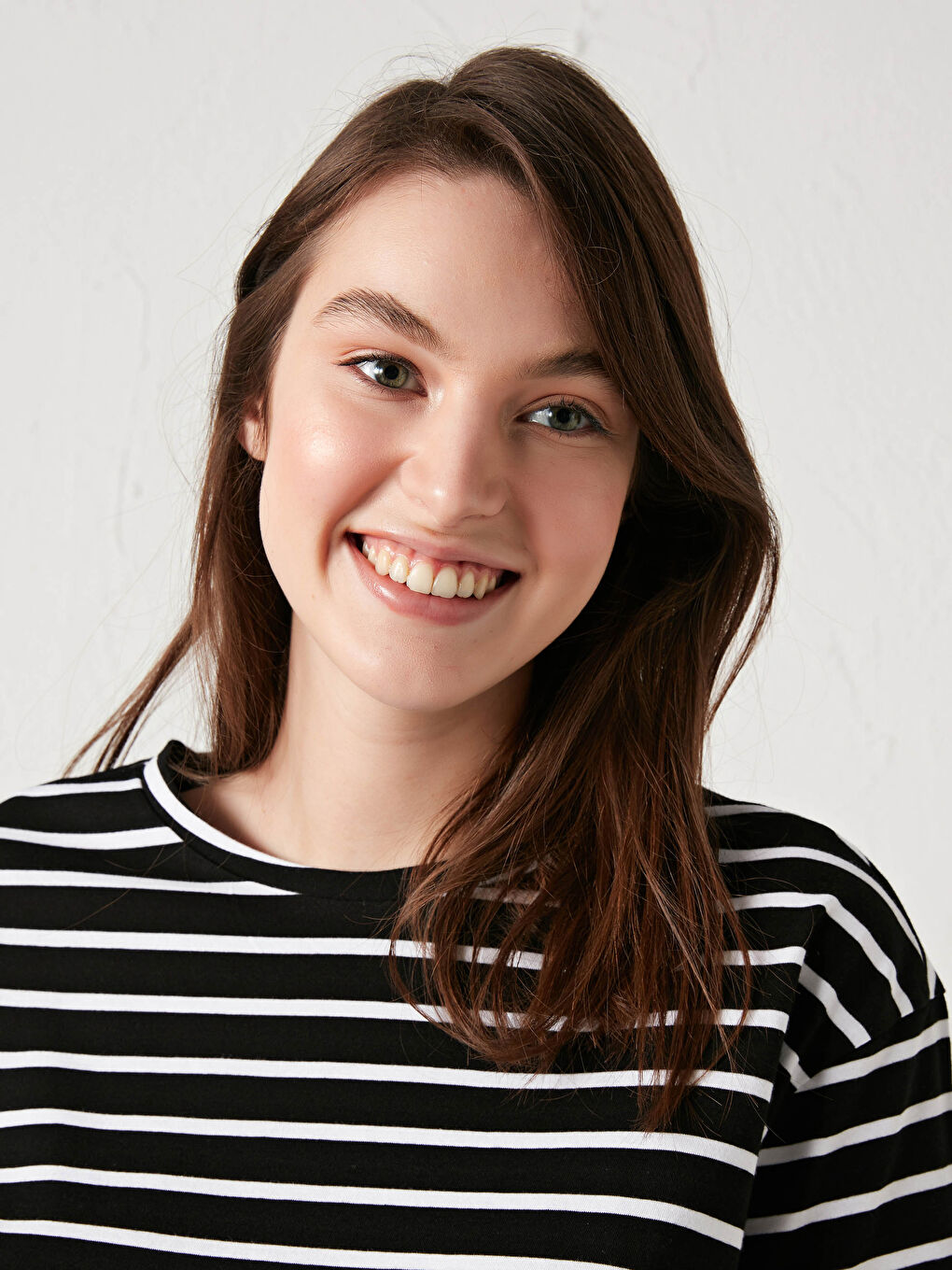 Crew Neck Striped Short Sleeve Cotton Maternity T-Shirt-2