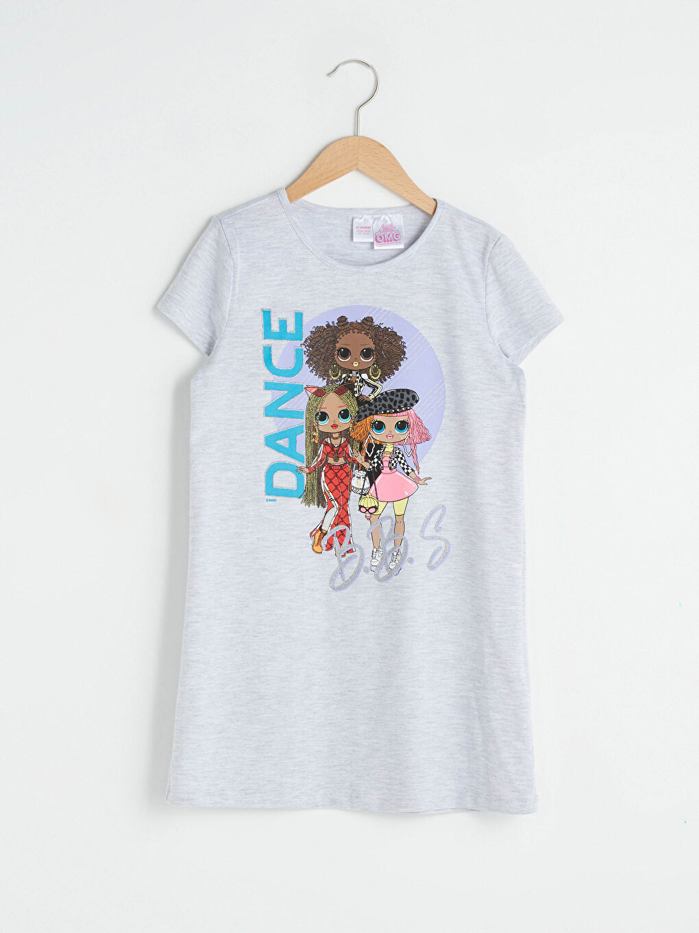 Chemise de nuit fille à manches courtes col rond LOL Surprise OMG sous licence