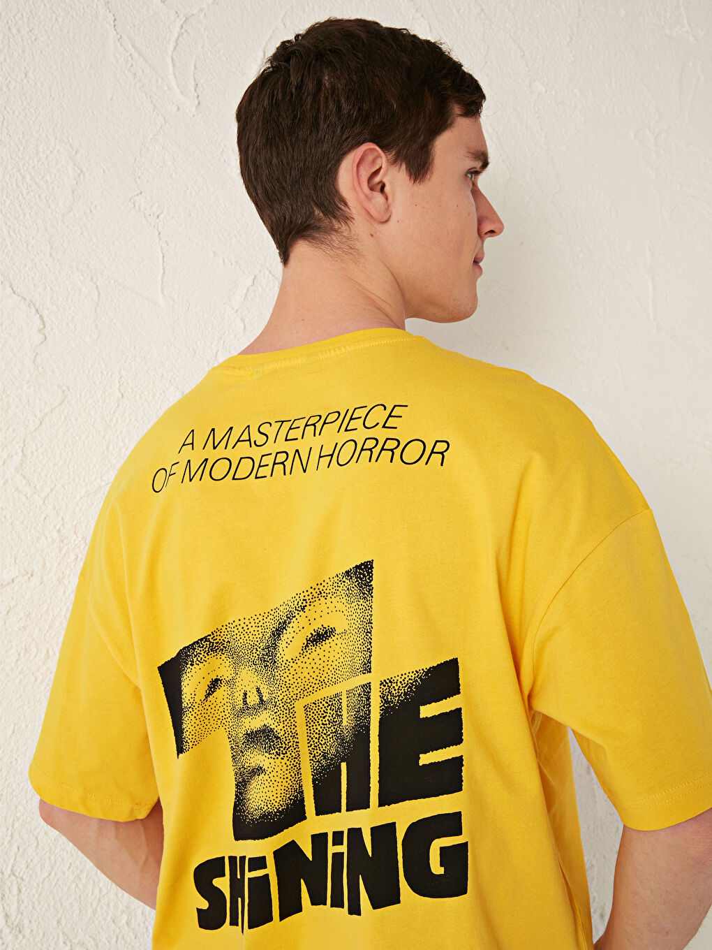 Oversize Crew Neck Printed Combed Cotton T-Shirt-3