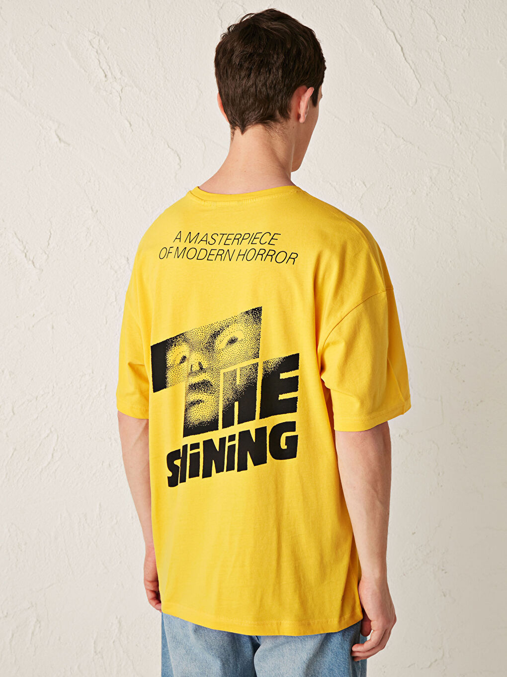 Oversize Crew Neck Printed Combed Cotton T-Shirt-5